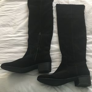 Steve Madden Thigh High Black Suede Boots